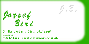 jozsef biri business card